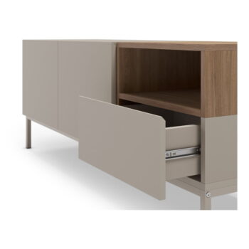 Krémový TV stolík 140x55 cm Cailin – Marckeric – Obrázok 8