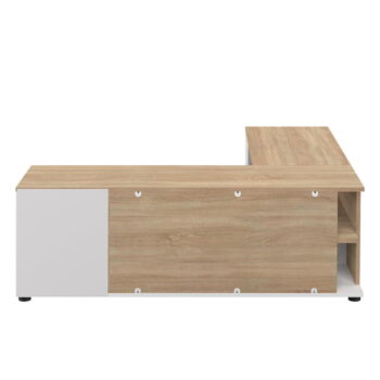 TV stolík v dekore duba v bielo-prírodnej farbe 130x46 cm Angle – TemaHome - Image 6