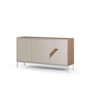 Komoda v dekore duba v krémovo-prírodnej farbe 150x80x40 cm Lilou – Marckeric - Image 5