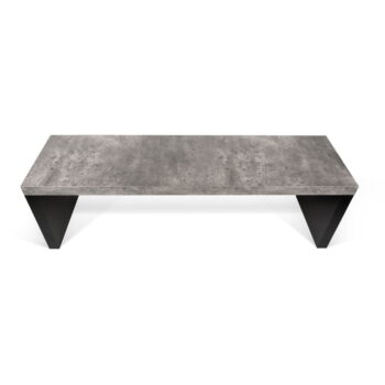 Čierno-sivá lavica v betónovom dekore TemaHome Detroit, 140 x 43 cm – Obrázok 5