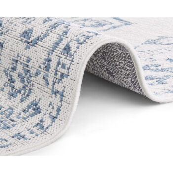 Modro-krémový vonkajší koberec NORTHRUGS Tilos, 80 x 150 cm - Image 3