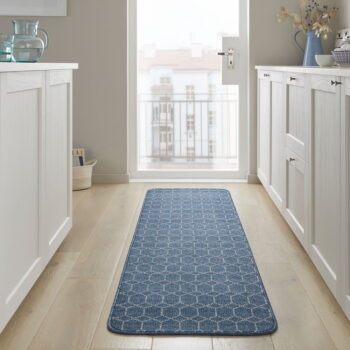 Tmavomodrý umývateľný behúň 57x230 cm Argyll – Flair Rugs - Image 3