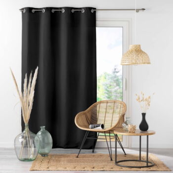 Čierny záves z mikrovlákna 140x280 cm Absolu – douceur d'intérieur - Image 4