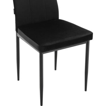 Čierna zamatová jedálenská stolička Kelly – Støraa - Image 6