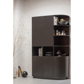 Čierna modulárna knižnica z borovicového dreva 190x210 cm Finca – WOOOD - Image 6