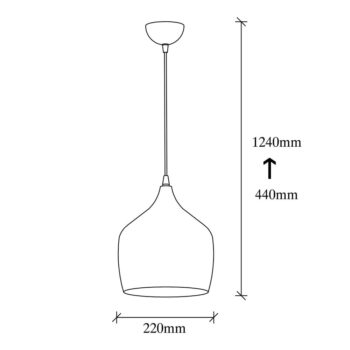 Čierne závesné svietidlo s kovovým tienidlom ø 22 cm Dodo – Opviq lights - Image 6