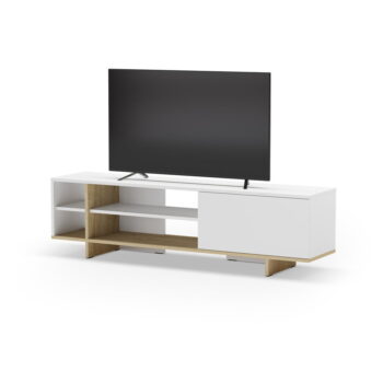 Biely TV stolík v dekore duba 160x44 cm Cequoia – Marckeric – Obrázok 6