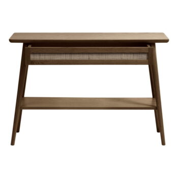 Hnedý konzolový stolík s doskou v dubovom dekore 40x110 cm Barrali – Unique Furniture – Obrázok 2