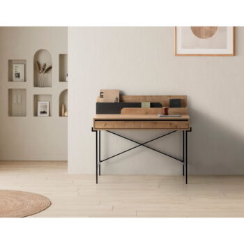 Pracovný stôl z dubového dreva so sekretárom 60x113 cm Lila – Marckeric – Obrázok 6