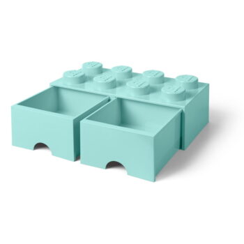 Mentolovozelený úložný box s dvoma zásuvkami LEGO® - Image 4
