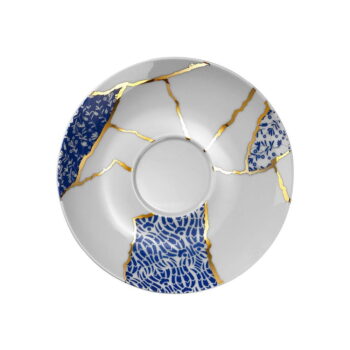 Biele/modré porcelánové šálky v súprave 6 ks 0.9 l – Hermia – Obrázok 4