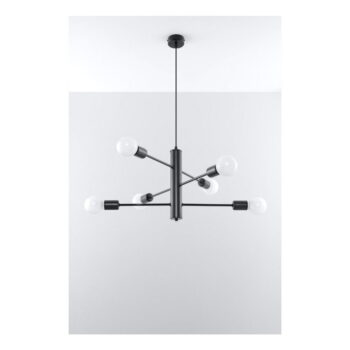 Čierne stropné svetlo Nice Lamps Donato 6 - Image 2