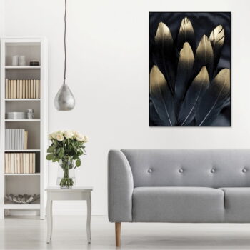 Obraz 50x70 cm Golden Feather – Malerifabrikken - Image 2