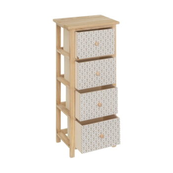 Vysoká komoda z masívu paulovnie v prírodnej farbe 34x78 cm – Casa Selección - Image 3