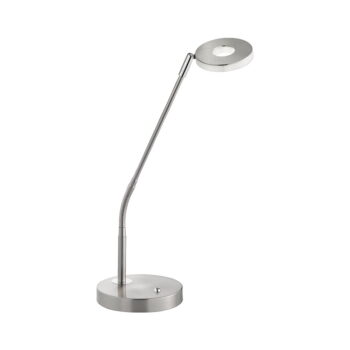 Kovová LED stmievateľná stolová lampa v striebornej farbe (výška 60 cm) Dent – ​​Fischer & Honsel