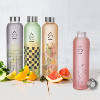 Oranžová sklenená fľaša 750 ml Mak – Orion – Obrázok 2