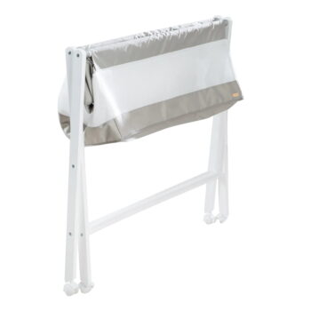 Biela skladacia kolíska na kolieskach 90x45 cm – Roba - Image 5