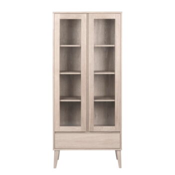 Vitrína v dekore duba v prírodnej farbe 80x178 cm Nagano – Actona