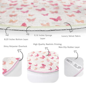 Ružový detský koberec ø 80 cm Comfort – Mila Home – Obrázok 8