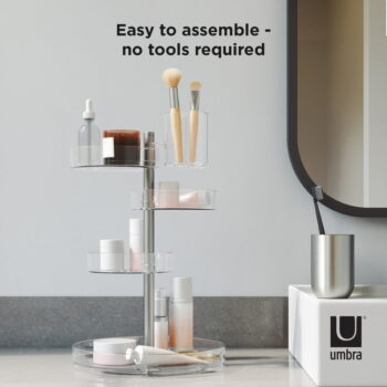 Otočný plastový kúpeľňový organizér na kozmetiku Pirouette – Umbra - Image 8