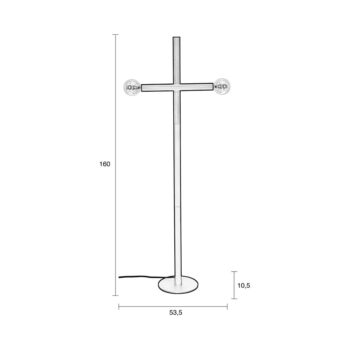 Čierna stojacia lampa (výška 160 cm) Hawk – Zuiver - Image 3