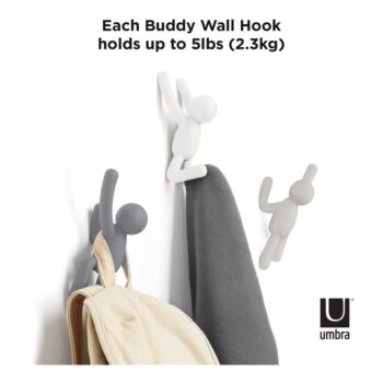 Nástenné plastové háčiky v súprave 3 ks Buddy – Umbra - Image 10