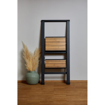 Čierny hliníkový protišmykový skladací rebrík Wenko Stepladder II. - Image 4