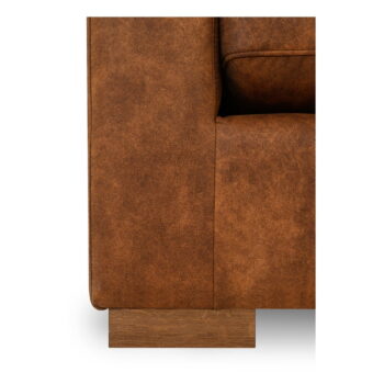 Koňakovohnedá pohovka z imitácie kože 175 cm Hamburg – Scandic – Obrázok 8