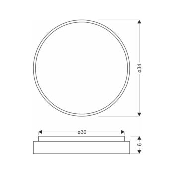 Biele LED stropné svietidlo ø 34 cm Texas – Candellux Lighting - Image 3