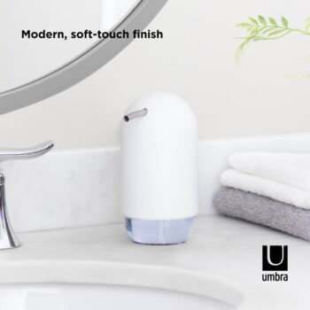Biely plastový dávkovač mydla 230 ml Touch – Umbra - Image 2