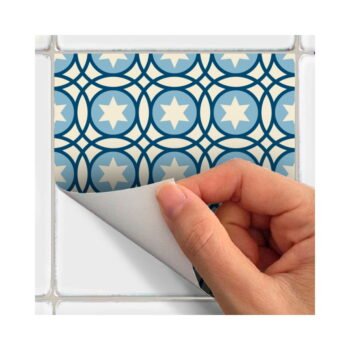 Sada 60 nástenných samolepiek Ambiance Wall Decal Cement Tiles Riana, 10 × 10 cm - Image 4