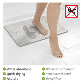 Svetlohnedá kúpeľňová predložka z kremeliny 39x60 cm Puna – Wenko – Obrázok 10
