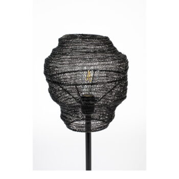 Čierna stolová lampa White Label Lena – Obrázok 6