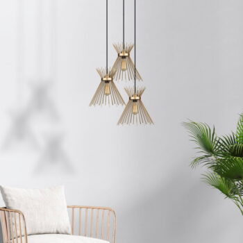 Kovové závesné svietidlo v zlatej farbe ø 34 cm Izmir – Squid Lighting - Image 5