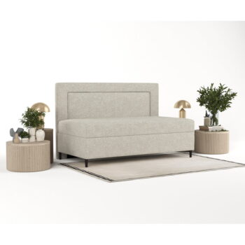 Sivobéžová čalúnená jednolôžková posteľ 100x200 cm Albumy – Maison de Rêve - Image 8