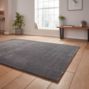 Antracitovosivý umývateľný koberec 80x150 cm Cove – Think Rugs – Obrázok 5