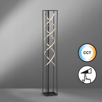 Čierna LED stmievateľná stojacia lampa (výška 140 cm) Gil – Fischer & Honsel - Image 2