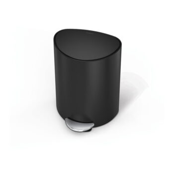Matne čierny nášľapný kovový odpadkový kôš 6 l – simplehuman - Image 4
