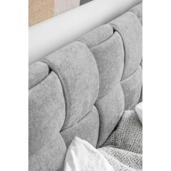 Svetlosivá čalúnená dvojlôžková posteľ s roštom 140x200 cm Eve – Miuform - Image 9