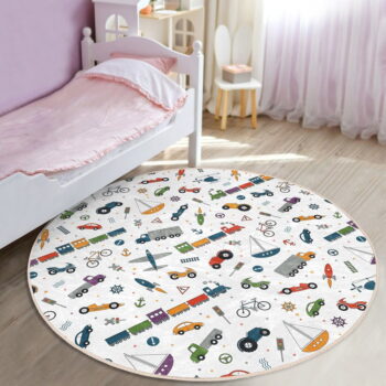 Biely detský koberec ø 80 cm Comfort – Mila Home - Image 2