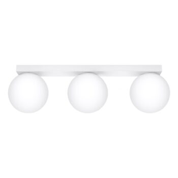 Biele stropné svietidlo so skleneným tienidlom ø 12 cm Umerta – Nice Lamps