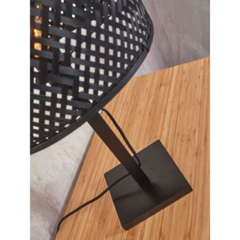 Čierna stolová lampa s bambusovým tienidlom (výška 38 cm) Java – Good&Mojo - Image 9
