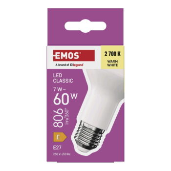 Teplá biela LED žiarovka E27, 7 W – EMOS - Image 2