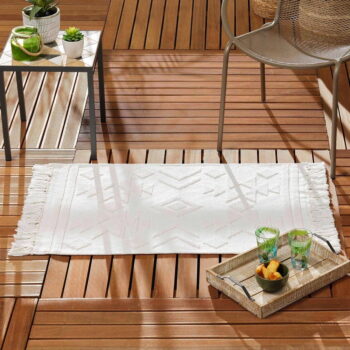 Biely prateľný koberec 120x170 cm Cilaos – douceur d'intérieur – Obrázok 2