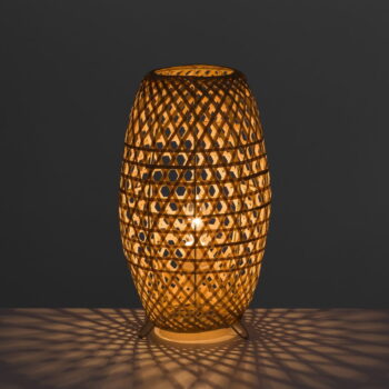 Bambusová stolová lampa v prírodnej farbe s bambusovým tienidlom (výška 36 cm) Natural Way – Casa Selección - Image 2