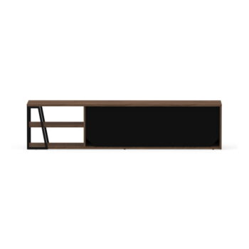 Čierny TV stolík v dekore orecha 190x45 cm Albi - TemaHome – Obrázok 3