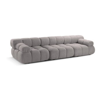 Svetlosivá modulárna pohovka z textílie bouclé 282 cm Bellis – Micadoni Home - Image 3