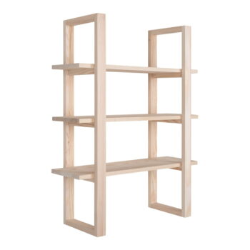 Poschodová polica z masívu paulownie v prírodnej farbe 48 cm Santiago – House Nordic - Image 4