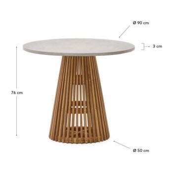 Okrúhly záhradný jedálenský stôl ø 90 cm Alcaufar – Kave Home - Image 7