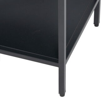 Čierny oceľový TV stolík 120x55 cm – Ixia – Obrázok 7